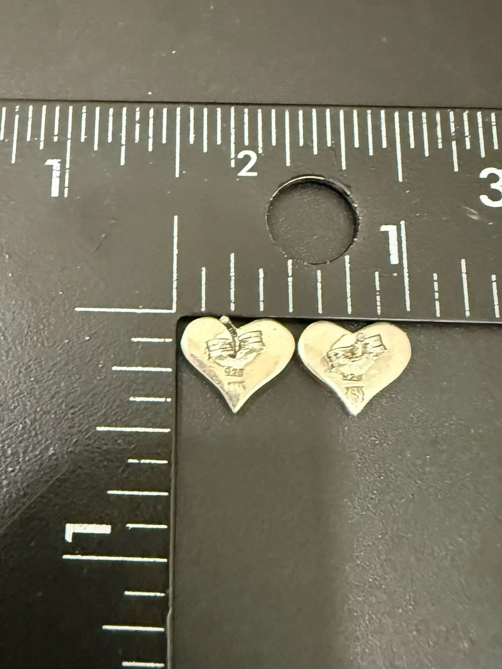 925 Sterling Silver Blue Fire Opal Heart Stud Earrings
